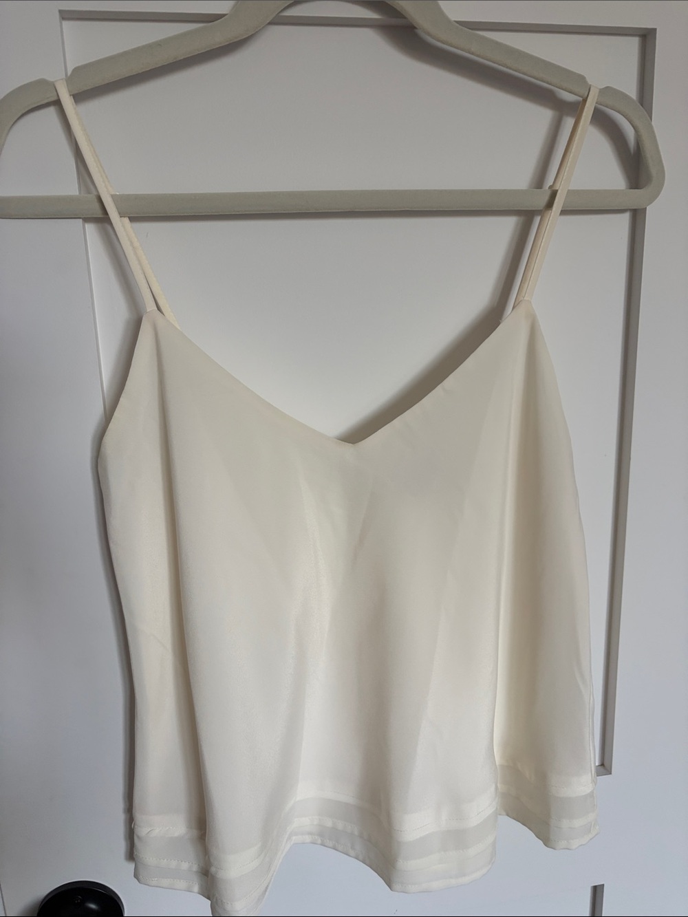 Talula Ivory V-Neck Spaghetti Strap Camisole